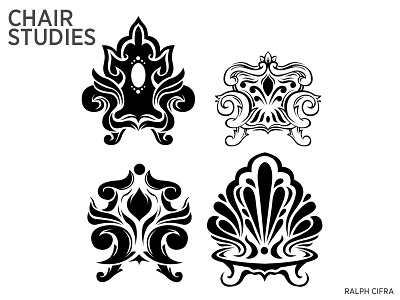 CHAIR DESIGN STUDIES art black chair design illustration logo photoshop vector