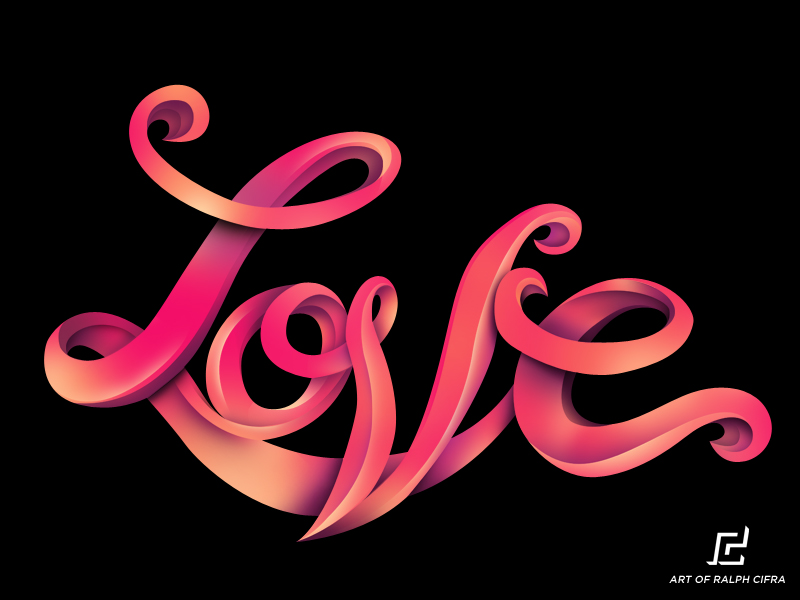 Download Love Typography Design by Ralph Cifra on Dribbble