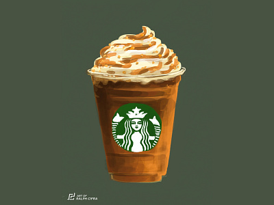 Frappuccino break! art coffee design illustration ipad procreate