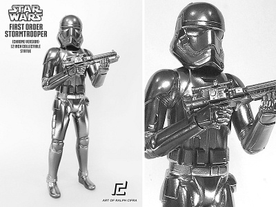 STAR WARS First Order Stormtrooper Custom (Chrome version) art chrome custom design pop culture star wars stormtrooper toy