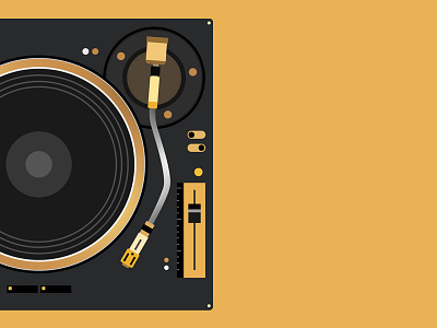 TURNTABLE VECTOR ILLUSTRATION art artwork color create dj flat graphics music vector