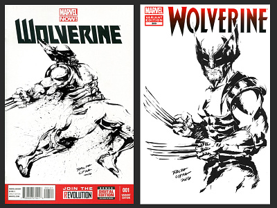 Wolverine ink illustration character comics design drawing ink logan marvel wolverine