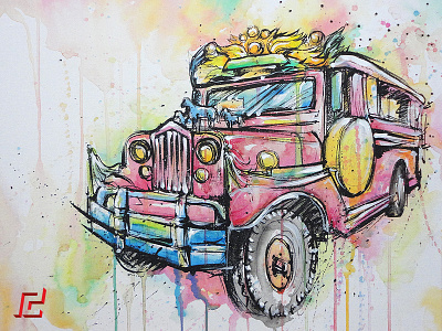 JEEPNEY WATERCOLOR PAINTING