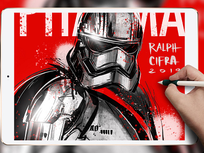 IPAD DRAWING: CAPTAIN PHASMA art captain phasma illustration phasma star wars star wars day