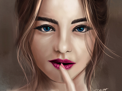 WATCH ME PAINT IN PROCREATE art design drawing face girl illustration painting paintings portrait portrait illustration procreatapp procreate