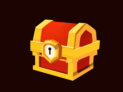 Treasure chest gaming asset for sub4sub best design box cartoon illustration coin gaming asset sub4sub