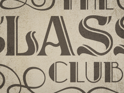 Classic Club branding classic typography vector
