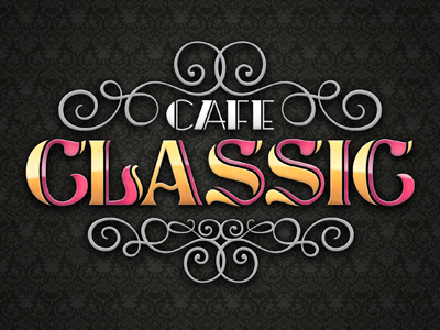 Cafe Classic branding cafe classic typography vector
