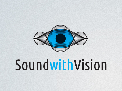 Sound with Vision eye identity lines logo sound vector vision waves