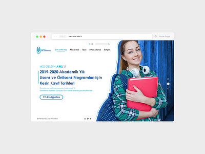 Arel University - Landing Page arel university arel üniversitesi blue color design grey home page istanbul landing page modern modern ui ui ui ux ui design university university web site web design web site