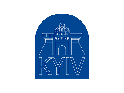 Golden Gate of Kyiv - sticker design dribble graphic design logo sticker vector warm up