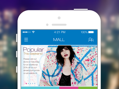 Mall app blue fashion interface ios ui userface