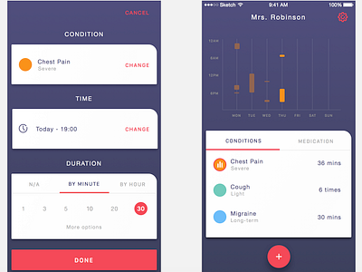 [50 Weekly UI Challenge] Caregiver App by Qiuzao Zhang on Dribbble