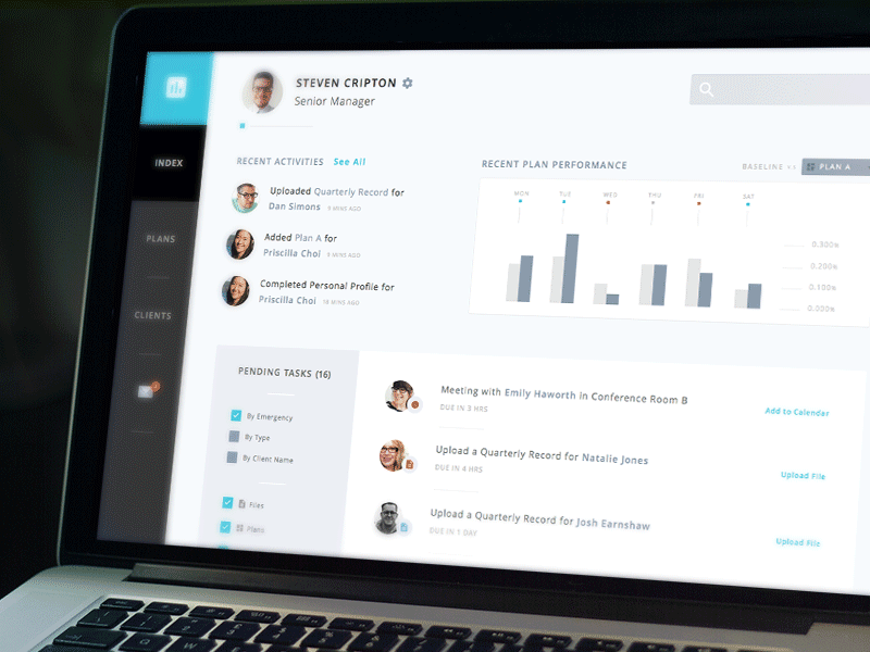 [50 Weekly UI Challenge] Client Management Dashboard dashboard desktop ui