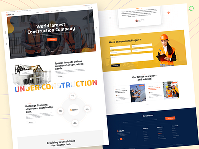 ROLAR - Construction Landing Page architecture branding builder building business clean construction corporate creative design figma graphic design illustration logo minimal typography ui user experience user interface website