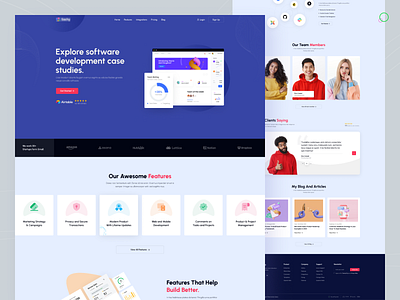 Creative Figma Template for Startup agency branding business clean creative digital marketing digital studio it services landing page minimal saas software startup typography website