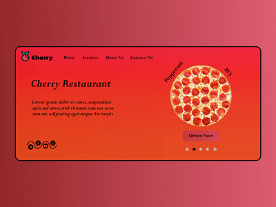 Restaurant Landing Page design figma invision landing page pizza restaurant ui website