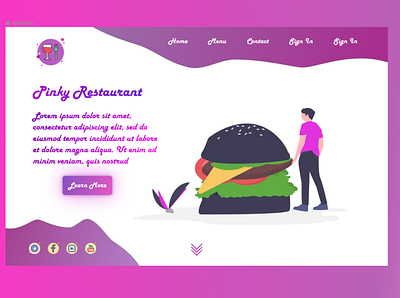 Restaurant Landing Page 2 design figma invision landing page restaurant ui ui design web design