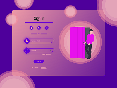 Sign In Form account design dribbble figma form illustration invision login sign in signin ui user account web design