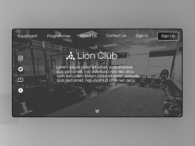 Gym Club Landing page design figma gym invision landing page ui web design website xd