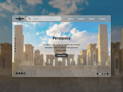 Persepolis Landing Page adobe xd ancient ancient iran design figma invision landing page persepolis ui user experience user interface ux web design website design