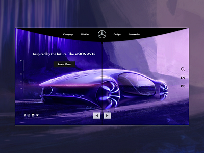 Mercedes-Benz ( VISION AVTR ) adobe xd benz car cars design figma landing page mercedes benz mercedes benz photoshop ui user experience user interface ux web design