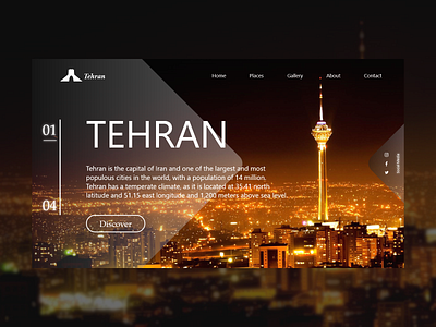 Tehran City adobe xd city design iran landing page photoshop tehran ui user experience web design website تجربه کاربری رابط کاربری