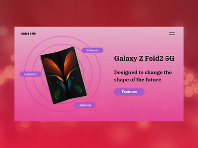 Galaxy Z Fold2 adobe xd landing page mobile photoshop samsung samsung galaxy ui user experience user interface ux web design website