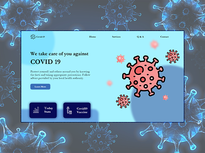 COVID-19 adobe xd covid19 design landing page ui user experience user interface ux virus web design