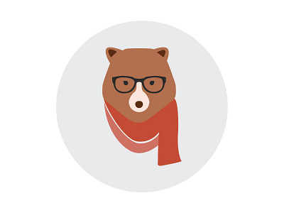 Hipster Bear animal animals bear canada forest glasses hipster icon illustration woods