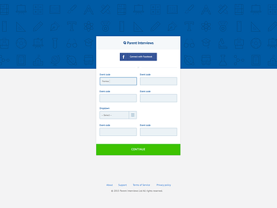 Sign Up - Parent Interviews register sign in sign up ui ux