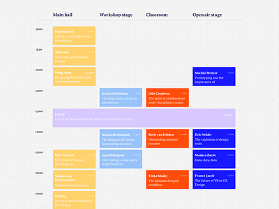 Amsterdam UX Camp - event schedule