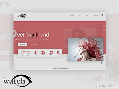SoundWatch UI music photoshop ui design web design