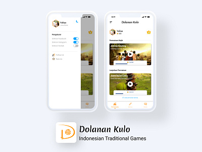 Doku - Indonesian Tradisional games Challenge App challenges culture indonesia designer indonesian mobile app mobile app design social app typography ui ux