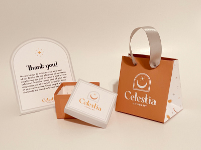 Celestia Packaging brand identity branding design graphic design jewelry shop logo package design packaging ring box