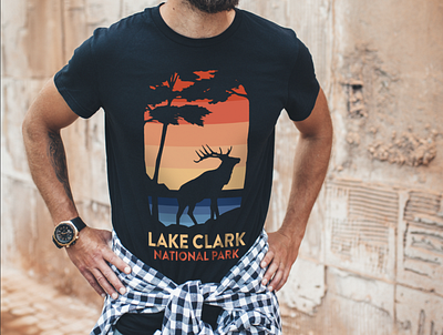 Lake Clark Merchandise design brand identity branding graphic design illustration merch design merchandise t shirt design vector