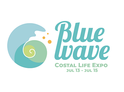Blue Wave Coastal Expo Logo brand identity branding design flat graphic design icon illustration logo logo design vector