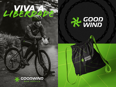 Goodwind - Bike Service adventure bike service bike shop branding graphic design logo logo adventure logo bike visual identity