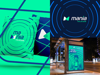 Mania Telecom branding internet logo logo logo design net logo telecom logo