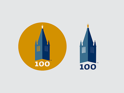 100th anniversary logo Campanile, Berkeley branding logo
