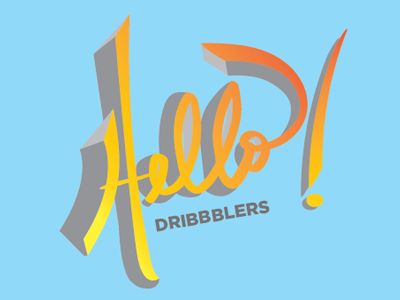 Hello Dribbblers! branding logo type