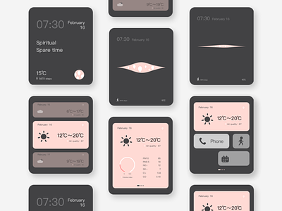 Smart watches app design icon ui ux