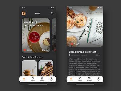 Food software app design icon ui ux