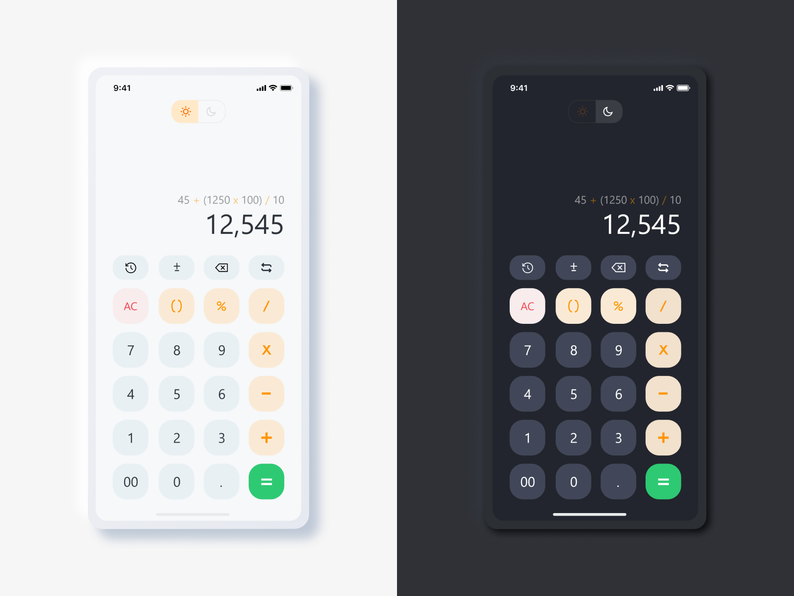 Calculator UI by Brijesh Kukadiya on Dribbble