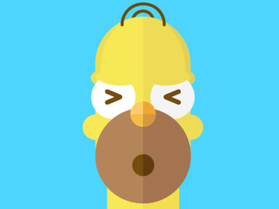 D'OH! character homer icon illustration the simpsons vector