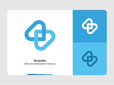 Devpudac | Logo Design blue blue and white branding company branding logo logo design logodesign logotype software software company