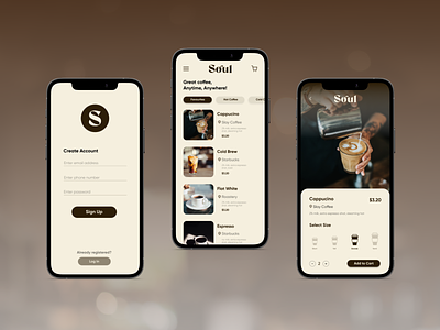 Soul Coffee UI Design