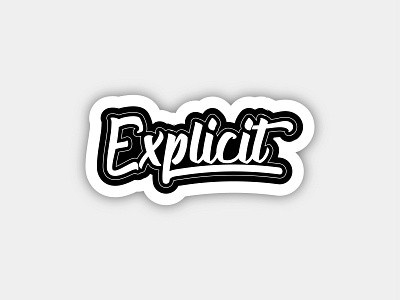 Explicit branding design flat illustrator lettering logo minimal text logo type typography typography logo vector