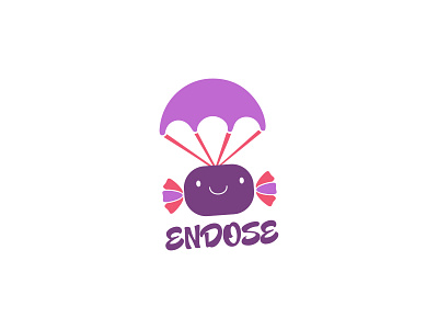 Endose Logo branding candy logo cartoon flat icon illustrator lettering logo minimal type vector