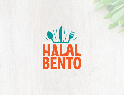 Halal Bento food logo branding design flat food food logo icon illustration illustrator logo restaurant logo type vector